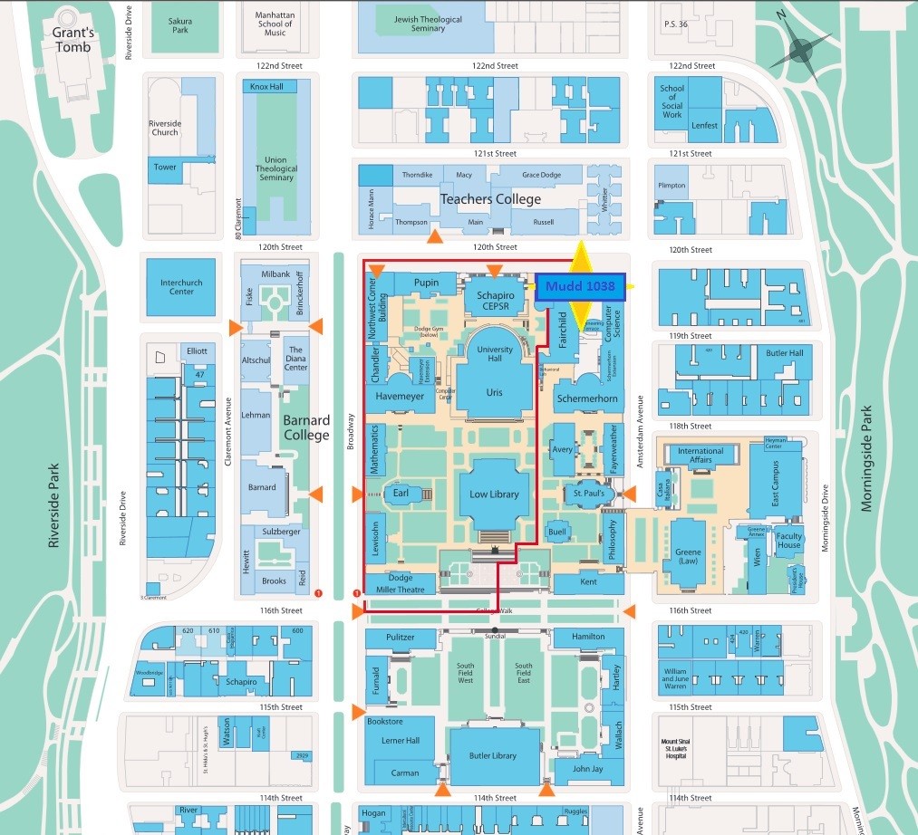 Map of Columbia Campus